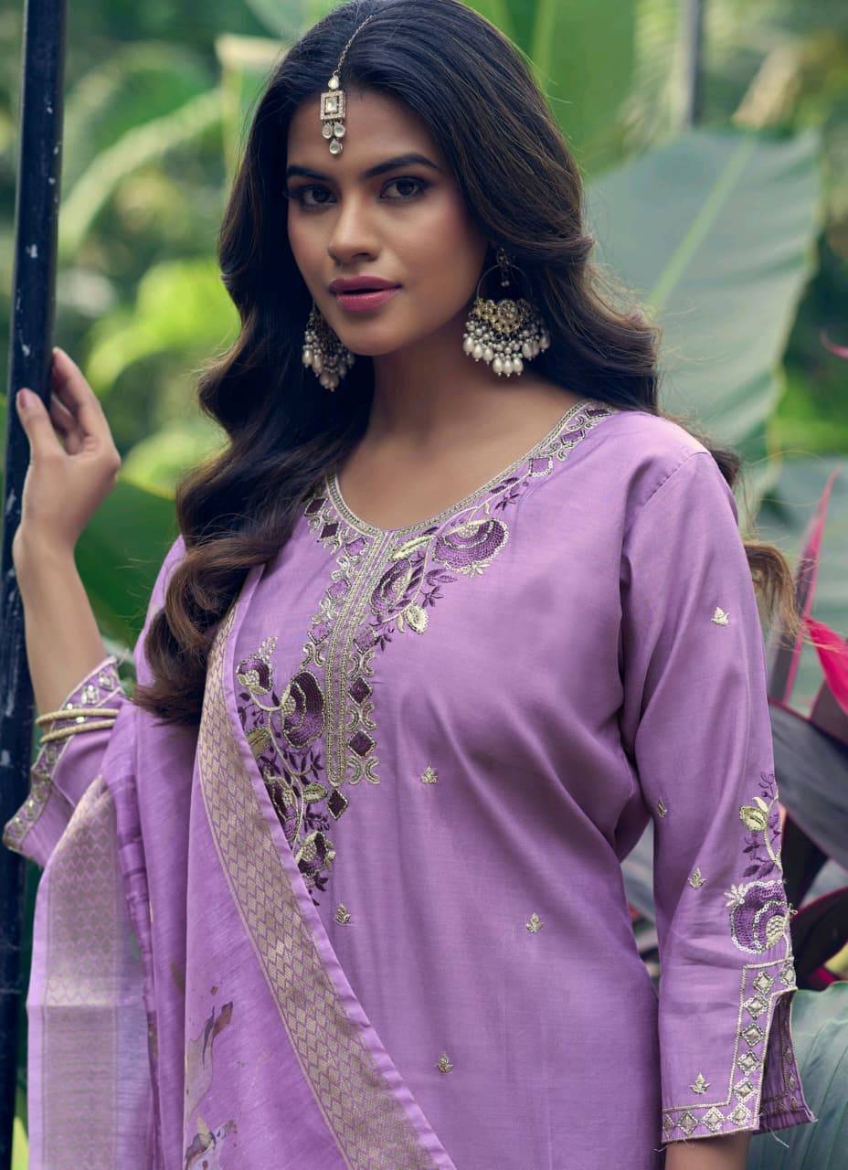  DHVANI VOL-1 By Girnar 1001 To 1008 Series Beautiful Festive Suits Colourful Stylish ROMAN SILK readymade dresses At Wholesale Price